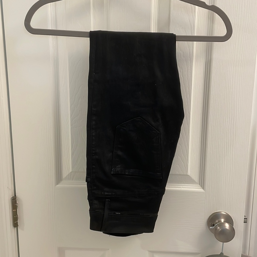 Mother Denim black jeans, size 25 - “The Swooner Ankle” cut in “wet paint” color